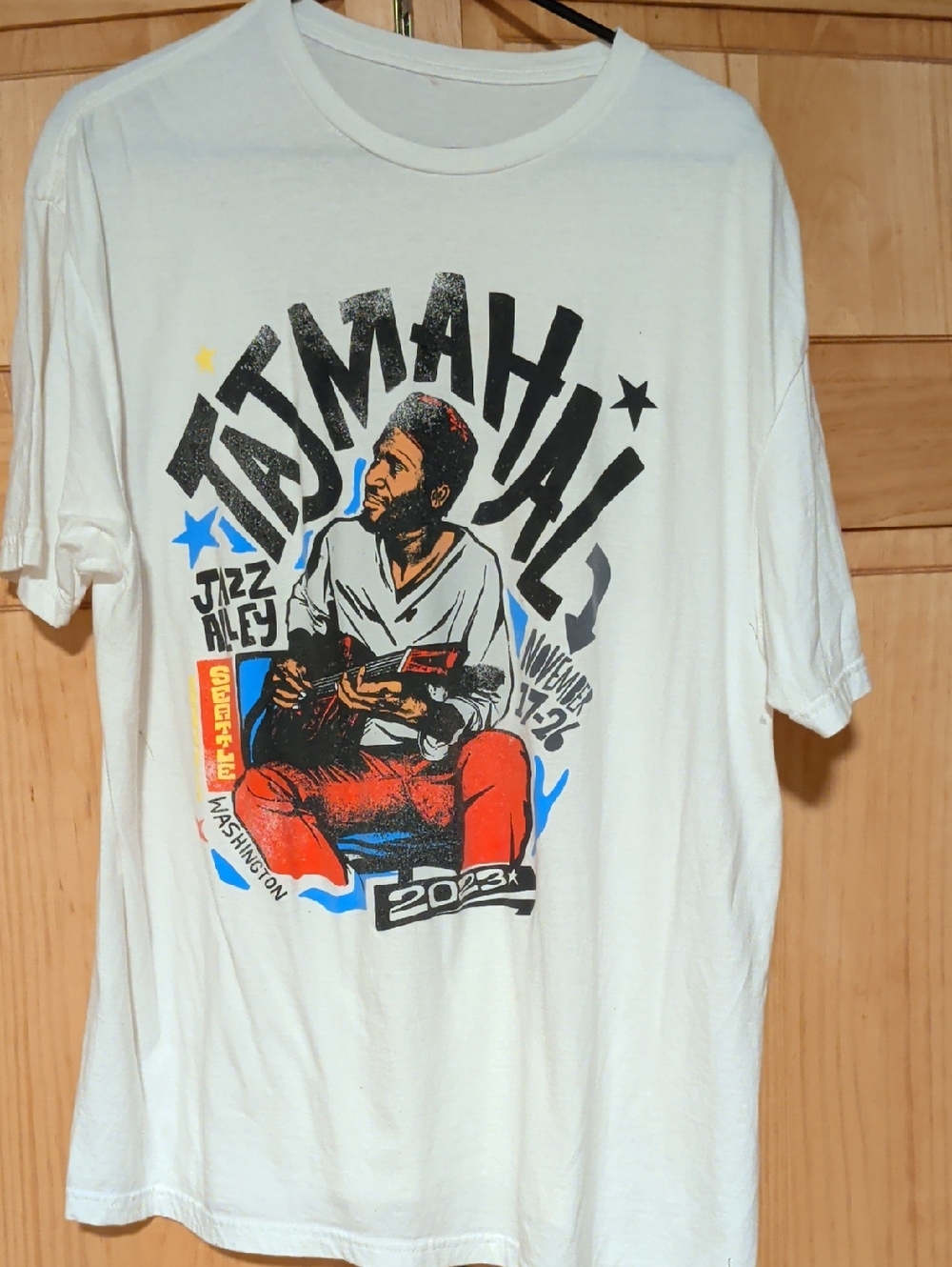 White Graphic Seattle 2023 Taj Mahal T-Shirt